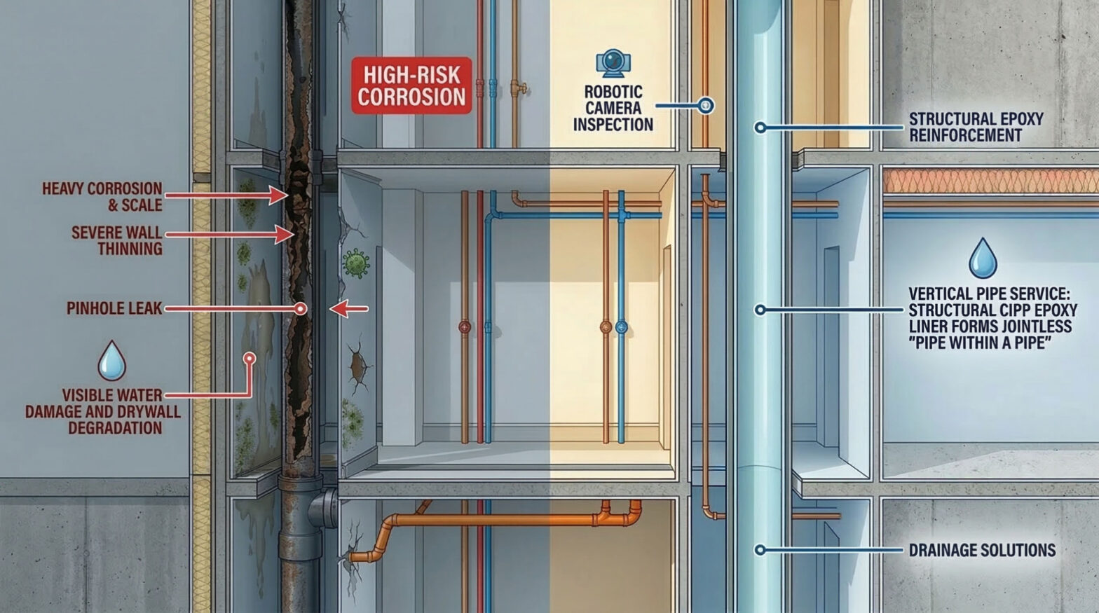 Vertical Pipe Repair Diagram